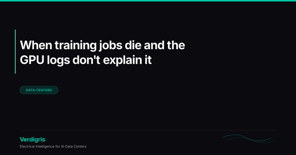 When training jobs die and the GPU logs don't explain it